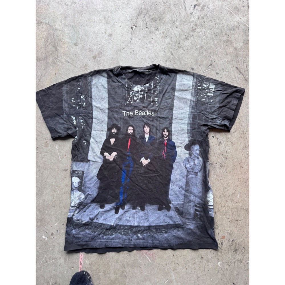 Vintage The Beatles All Over Print T-Shirt Hey Jude Apple Corps Single Stitch